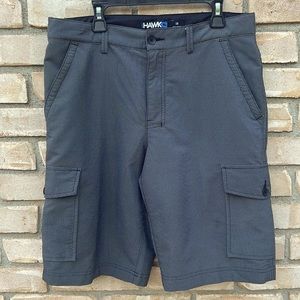 Tony Hawk Boys Shorts Sz 18 Dark Grey /Charcoal Golf Skate Casual Dressy Hybrid
